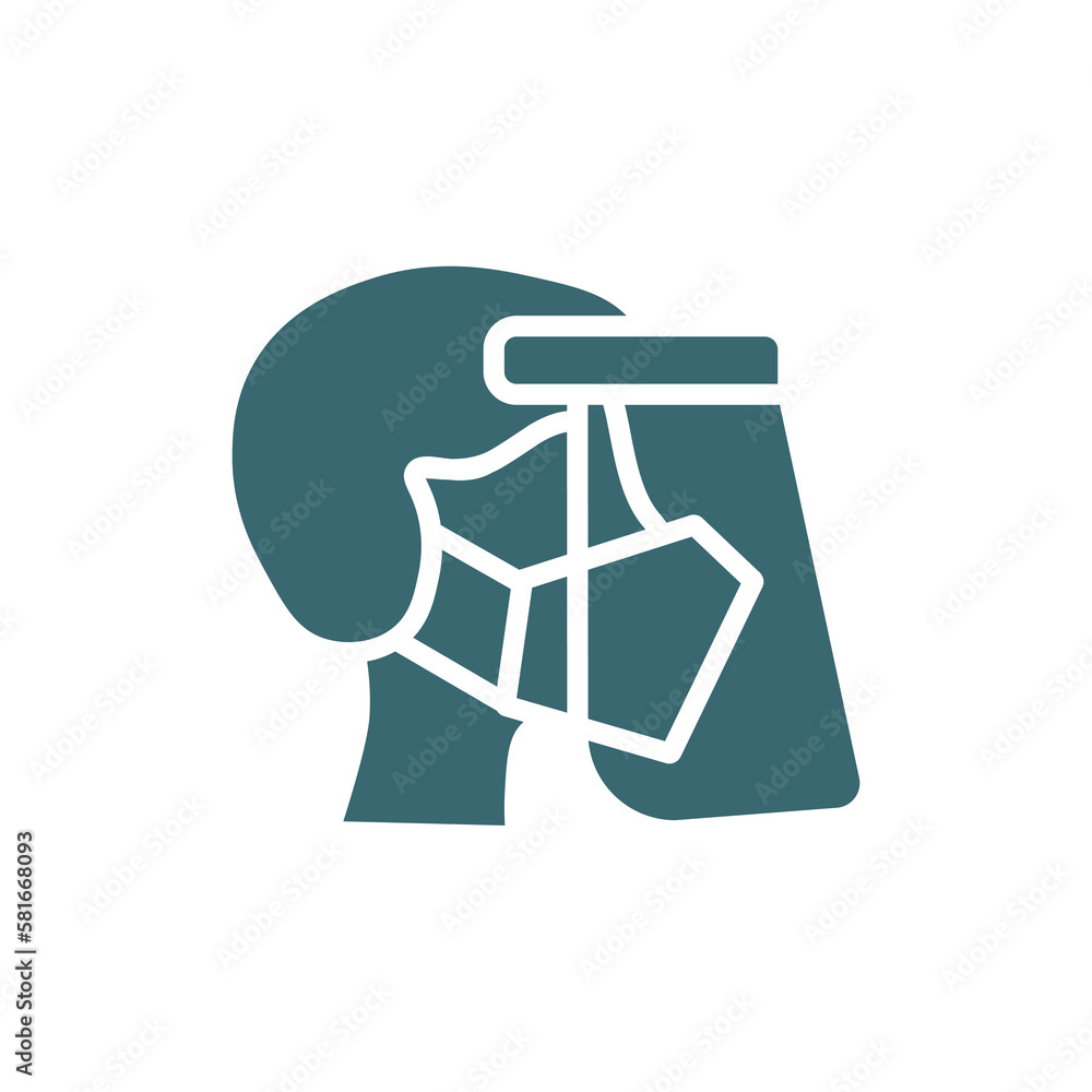 face shield icon. Filled face shield icon from technology collection. Glyph vector isolated on white background. Editable face shield symbol can be used web and mobile face shield icon. Filled face shield icon from technology collection. Glyph vector isolated on white background. Editable face shield symbol can be used web and mobile