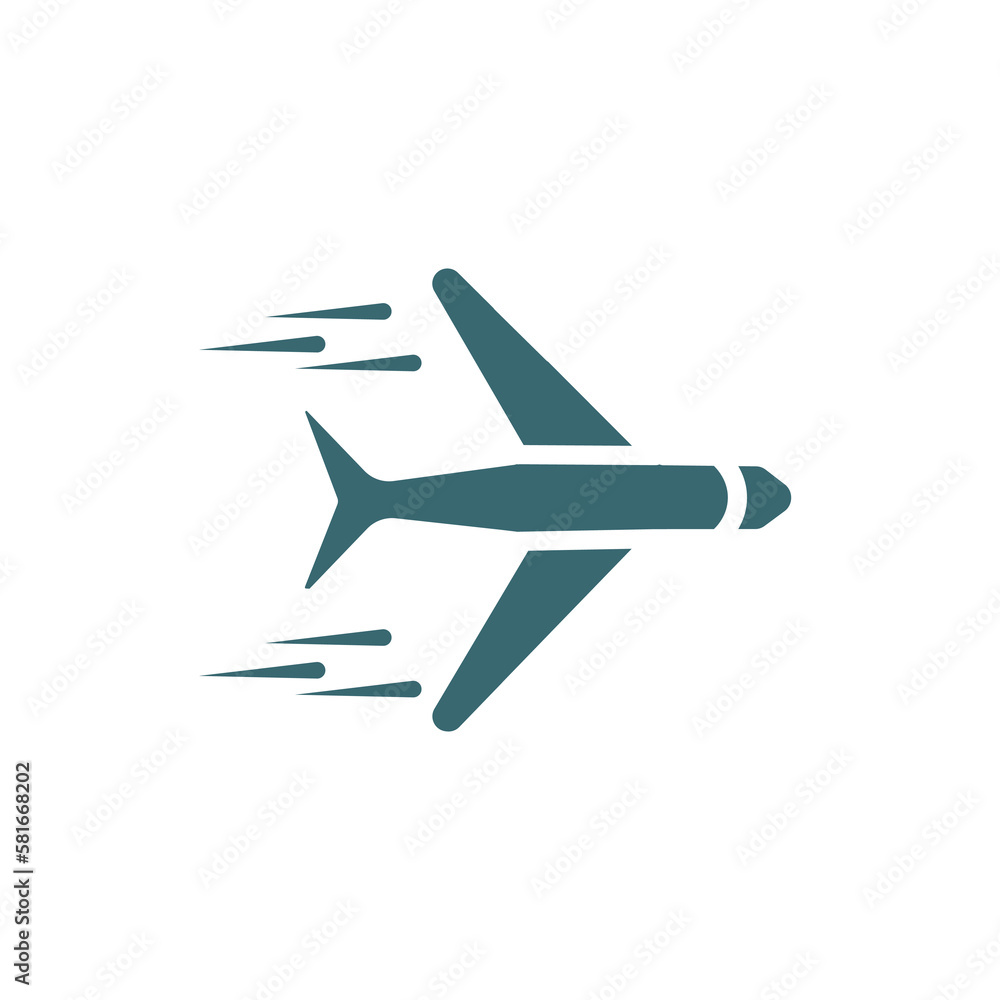 airplane flying icon. Filled airplane flying icon from transportation collection. Glyph vector isolated on white background. Editable airplane flying symbol can be used web and mobile