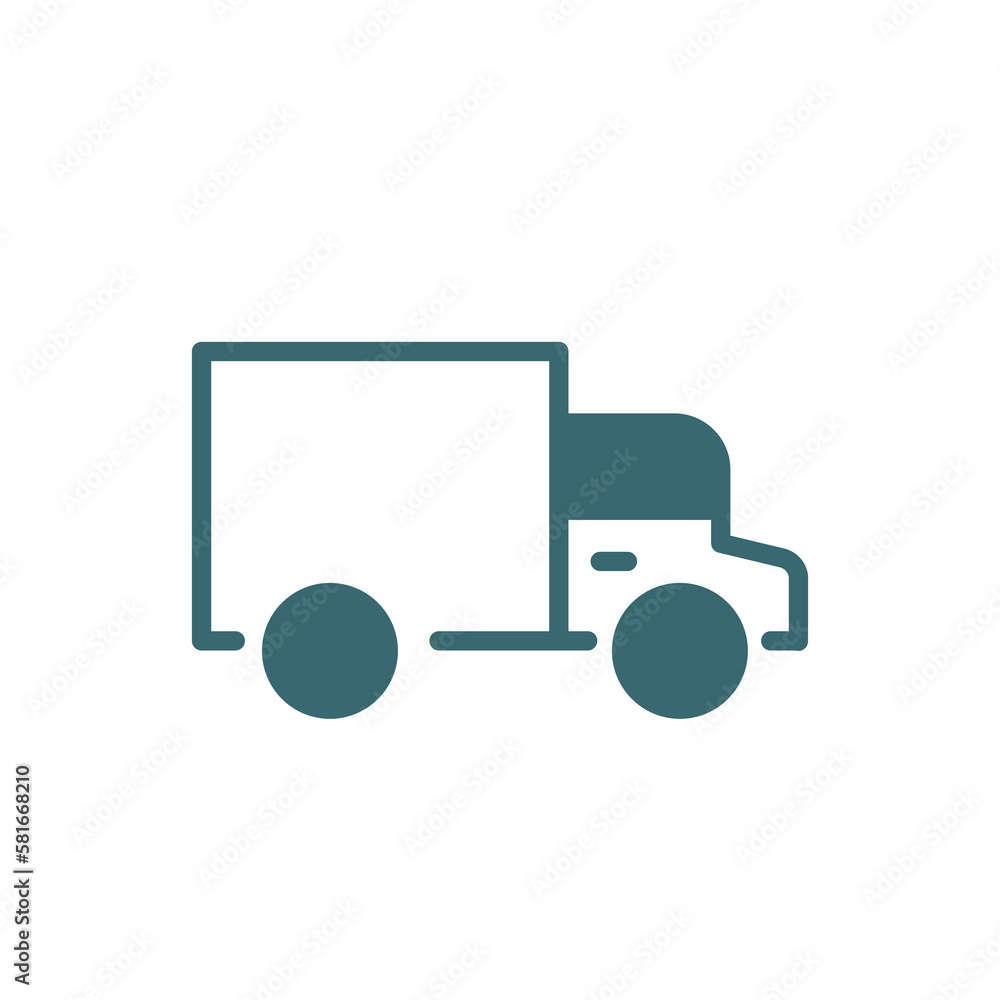 trucking icon. Filled trucking icon from transportation collection. Glyph vector isolated on white background. Editable trucking symbol can be used web and mobile trucking icon. Filled trucking icon from transportation collection. Glyph vector isolated on white background. Editable trucking symbol can be used web and mobile