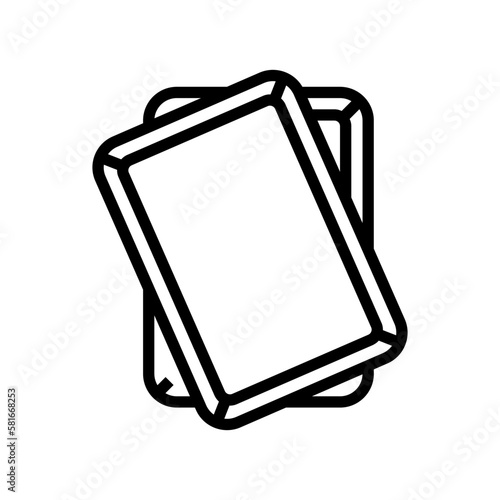 aluminum sheet pan kitchen cookware line icon vector illustration