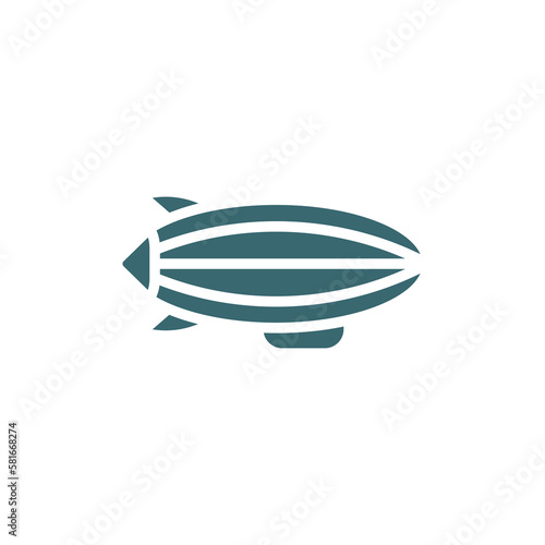 blimp icon. Filled blimp icon from transportation collection. Glyph vector isolated on white background. Editable blimp symbol can be used web and mobile