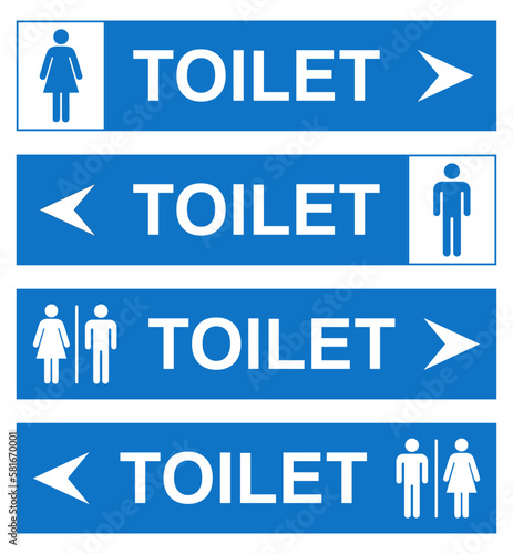 toilet sign printable public signage symbol wc simple blue minimalist man woman silhouete design
