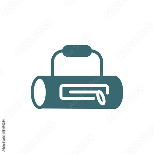 gym bag icon. Filled gym bag icon from Fitness and Gym collection. Glyph vector isolated on white background. Editable gym bag symbol can be used web and mobile