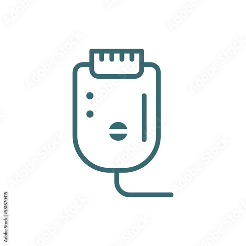 epliator icon. Filled epliator icon from Hygiene and Sanitation collection. Glyph vector isolated on white background. Editable epliator symbol can be used web and mobile