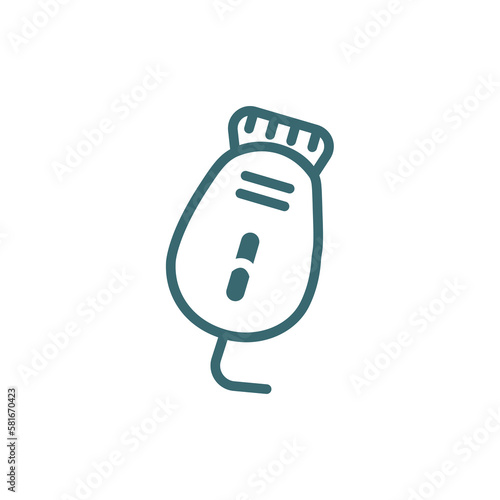 epilator icon. Filled epilator icon from Hygiene and Sanitation collection. Glyph vector isolated on white background. Editable epilator symbol can be used web and mobile
