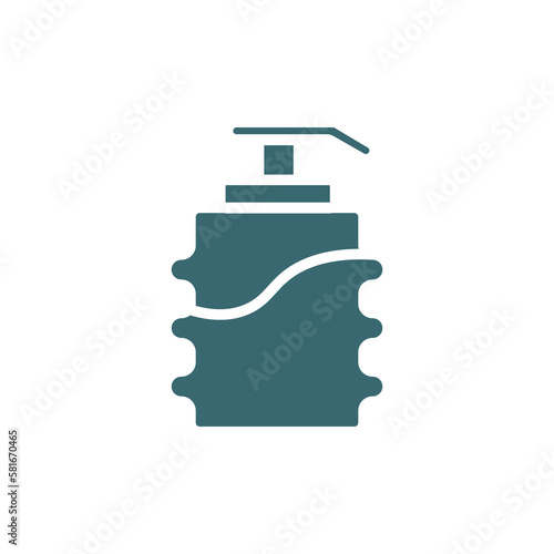 pump bottle icon. Filled pump bottle icon from Hygiene and Sanitation collection. Glyph vector isolated on white background. Editable pump bottle symbol can be used web and mobile