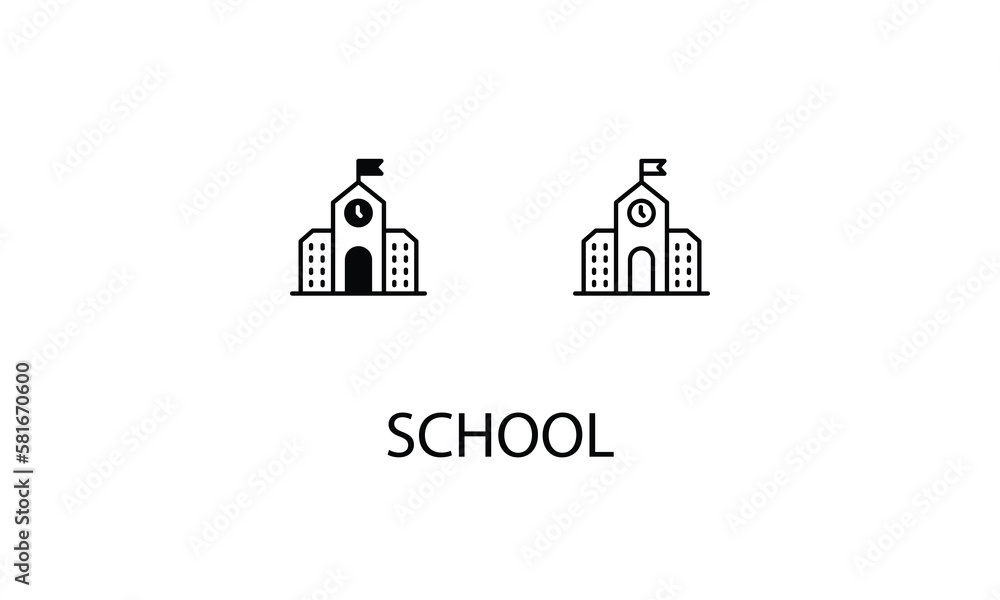 School double icon design stock illustration School double icon design stock illustration