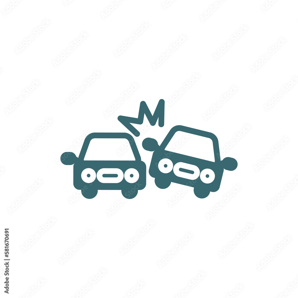 crash icon. Filled crash icon from Insurance and Coverage collection. Glyph vector isolated on white background. Editable crash symbol can be used web and mobile crash icon. Filled crash icon from Insurance and Coverage collection. Glyph vector isolated on white background. Editable crash symbol can be used web and mobile