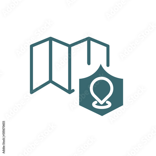 coverage area icon. Filled coverage area icon from Insurance and Coverage collection. Glyph vector isolated on white background. Editable coverage area symbol can be used web and mobile