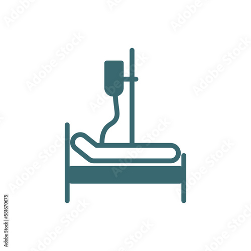 hospitalization icon. Filled hospitalization icon from Insurance and Coverage collection. Glyph vector isolated on white background. Editable hospitalization symbol can be used web and mobile
