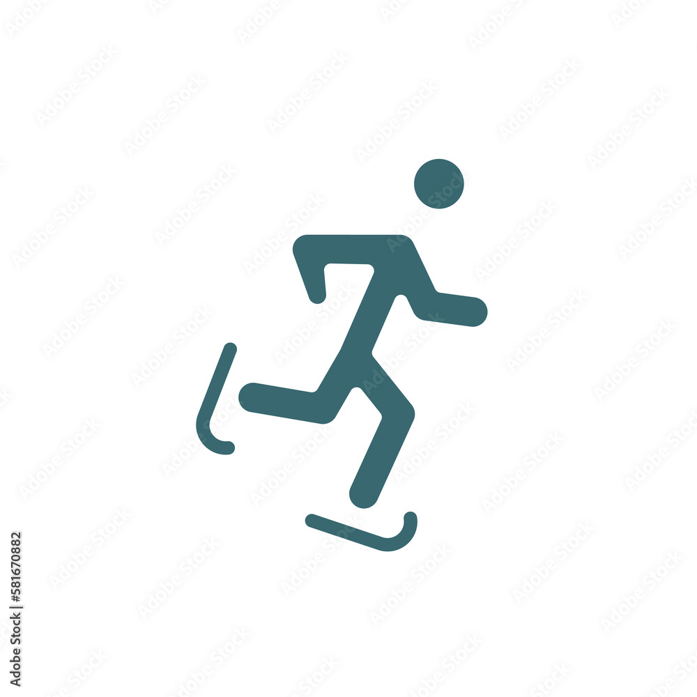 ice skating sign icon. Filled ice skating sign icon from sport and game collection. Glyph vector isolated on white background. Editable ice skating sign symbol can be used web and mobile ice skating sign icon. Filled ice skating sign icon from sport and game collection. Glyph vector isolated on white background. Editable ice skating sign symbol can be used web and mobile
