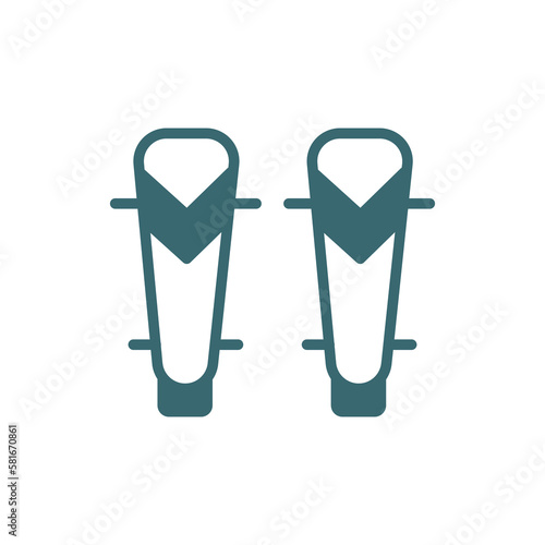 shin guards icon. Filled shin guards icon from sport and game collection. Glyph vector isolated on white background. Editable shin guards symbol can be used web and mobile