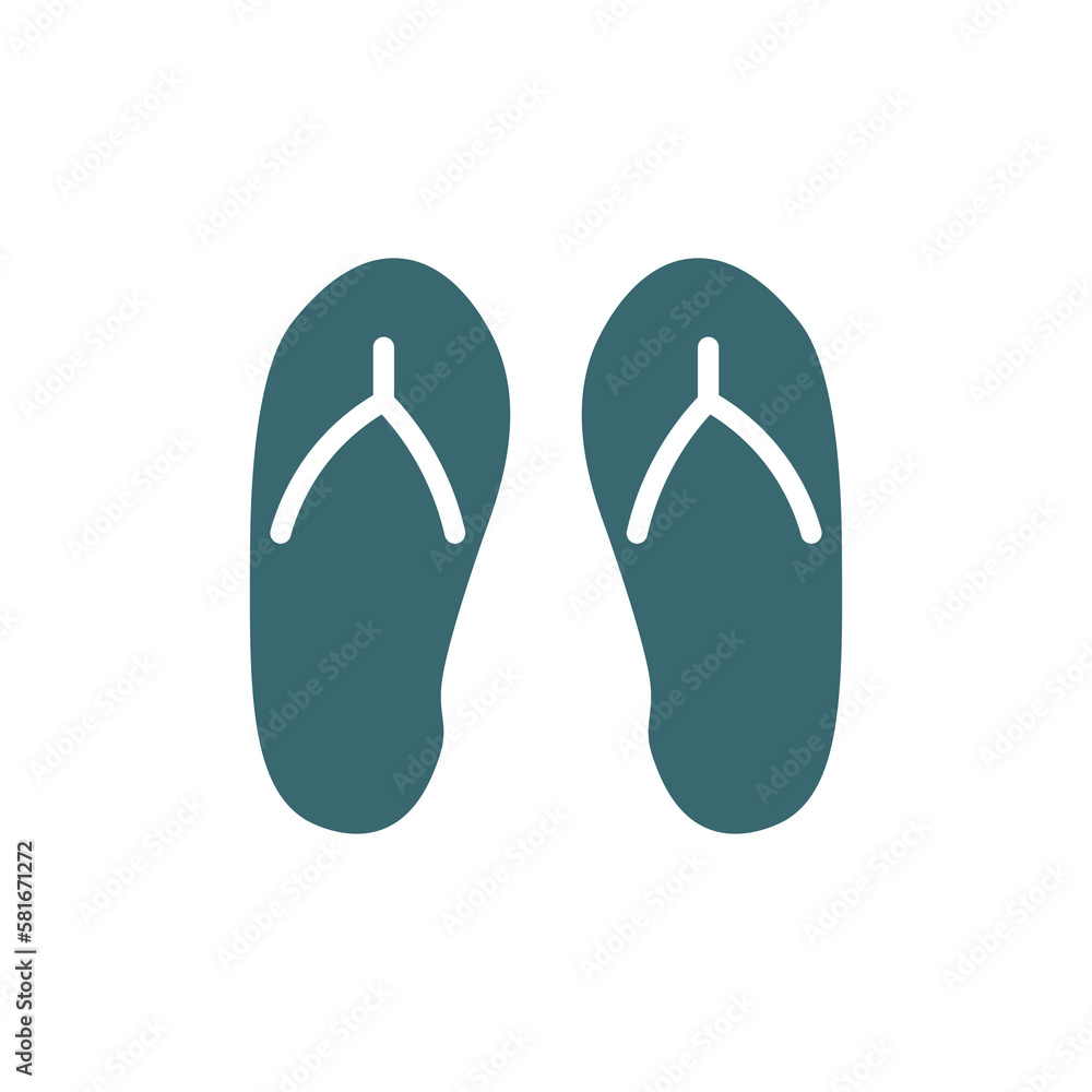 flip flop icon. Filled flip flop icon from travel and trip collection. Glyph vector isolated on white background. Editable flip flop symbol can be used web and mobile flip flop icon. Filled flip flop icon from travel and trip collection. Glyph vector isolated on white background. Editable flip flop symbol can be used web and mobile