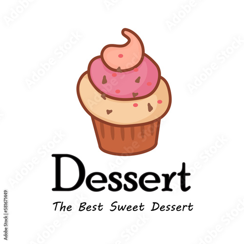 vector logo dessert. illustration vector of dessert logo. Flat art style. EPS10