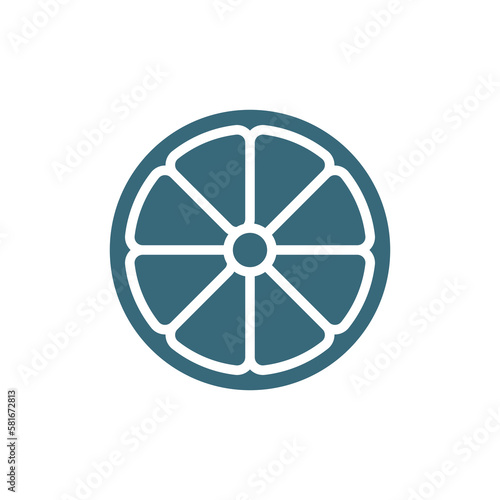 half lemon icon. filled half lemon icon from restaurant collection. flat glyph vector isolated on white background. Editable half lemon symbol can be used web and mobile
