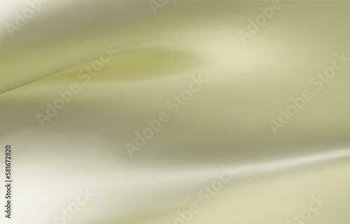 Cream background. Abstract light yellow metal gradient. Shiny cream blur texture background. Geometric texture wall with light reflections. Gold wallpaper. 3D Vector illustration.