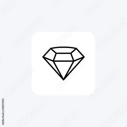 Diamond, important fully editable vector icon

