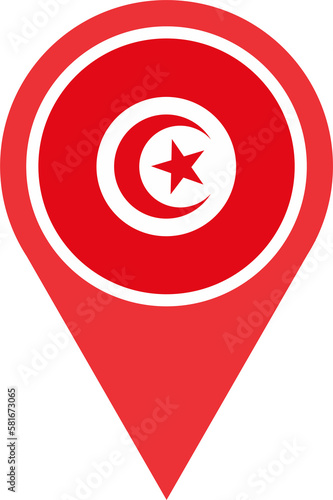 Free Download Tunisia flag pin map 2023031352 - GFXLoad