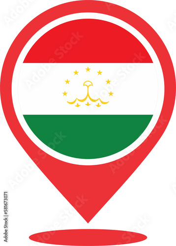 Free Download Tajikistan flag pin map 2023031353 - GFXLoad