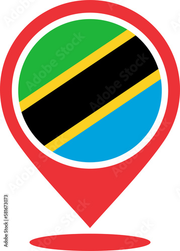 Free Download Tanzania flag pin map 2023031355 - GFXLoad