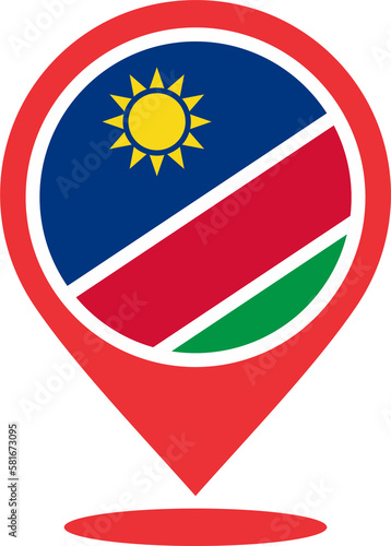 Free Download Namibia flag pin map 2023031357 - GFXLoad