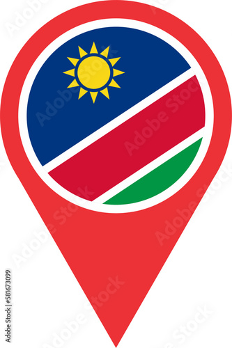 Free Download Namibia flag pin map 2023031358 - GFXLoad
