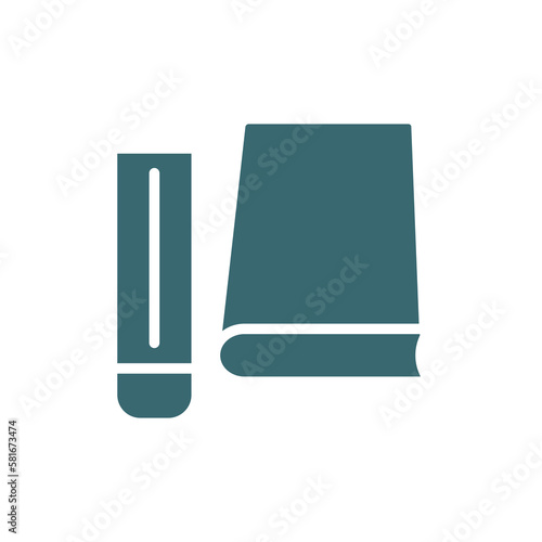 hardbound book icon. filled hardbound book, bibliophile icon from education collection. flat glyph vector isolated on white background. Editable hardbound book symbol can be used web and mobile