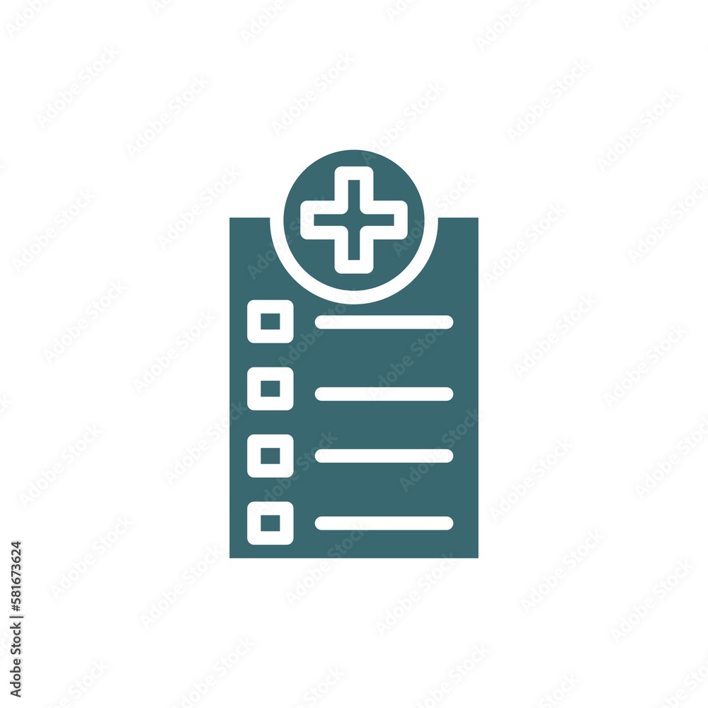 medical checklist icon. Filled medical checklist icon from health and medical collection. Flat glyph vector isolated on white background. Editable medical checklist symbol can be used web and mobile medical checklist icon. Filled medical checklist icon from health and medical collection. Flat glyph vector isolated on white background. Editable medical checklist symbol can be used web and mobile