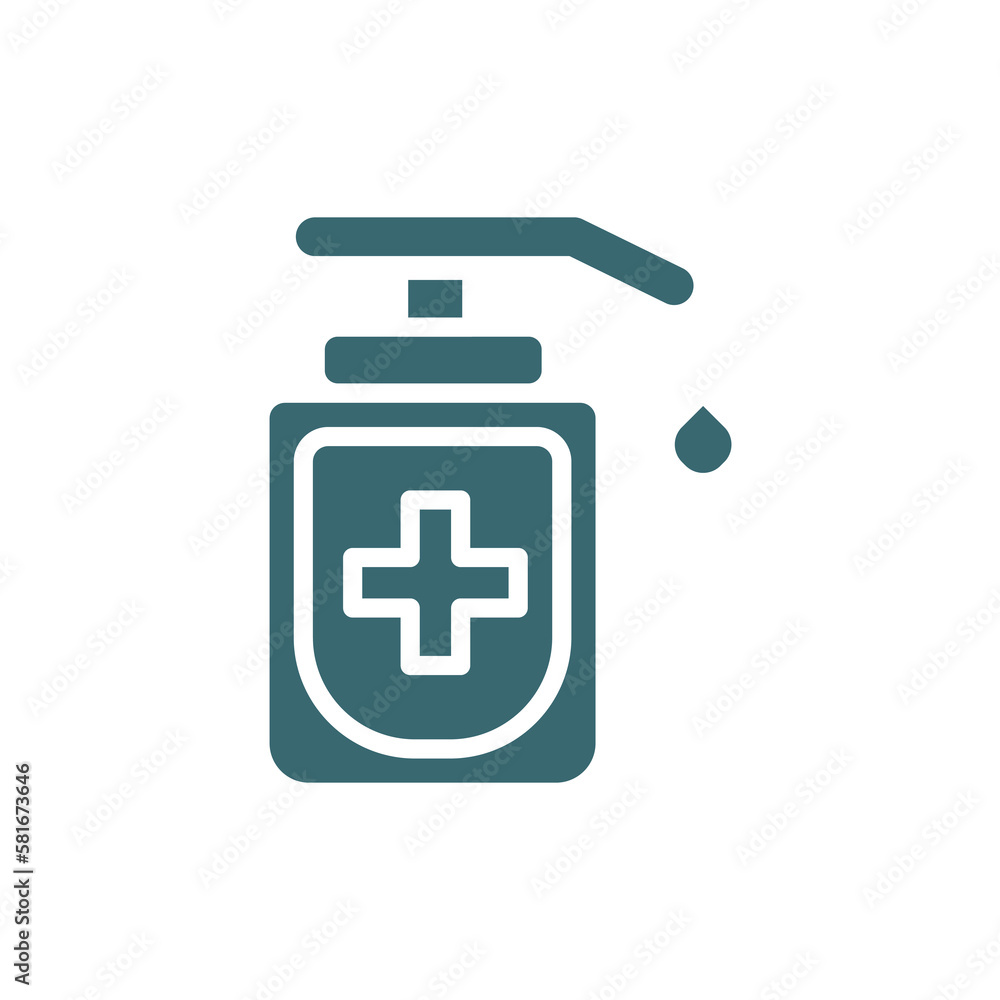 Obraz premium desinfectant icon. Filled desinfectant icon from health and medical collection. Flat glyph vector isolated on white background. Editable desinfectant symbol can be used web and mobile