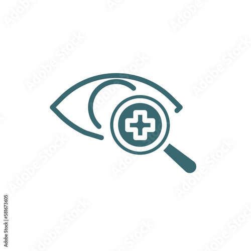 optometrist icon. Filled optometrist icon from health and medical collection. Flat glyph vector isolated on white background. Editable optometrist symbol can be used web and mobile