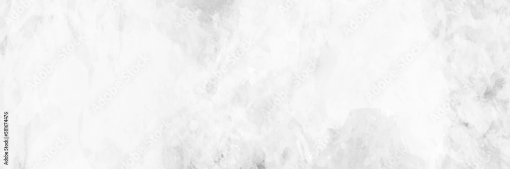 Naklejka premium Silver, grey watercolor textured on white paper background. concrete wall white color for the background. Cement wall modern style background. White painted cement wall texture. White marble texture.