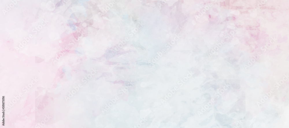 Abstract colorful blue, white, pink watercolor texture background. Grunge watercolor texture.