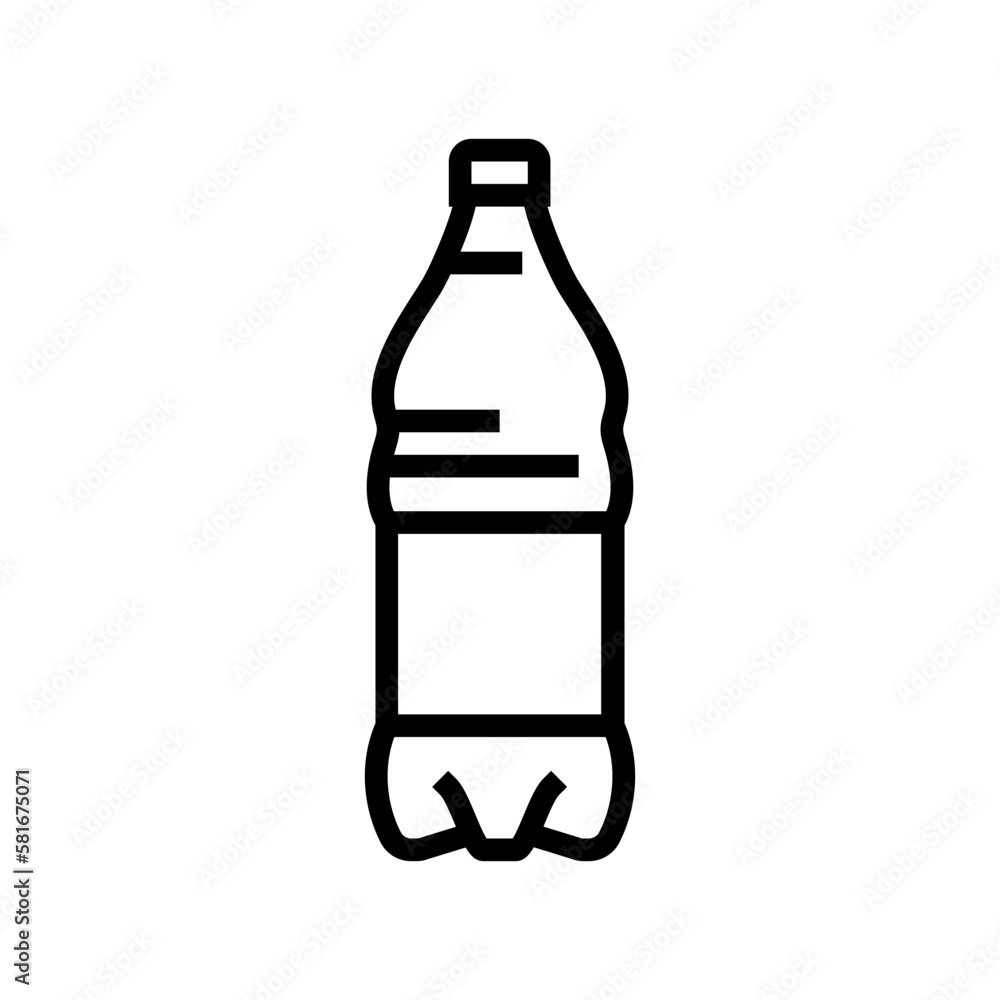 liquid water plastic bottle line icon vector illustration liquid water plastic bottle line icon vector illustration