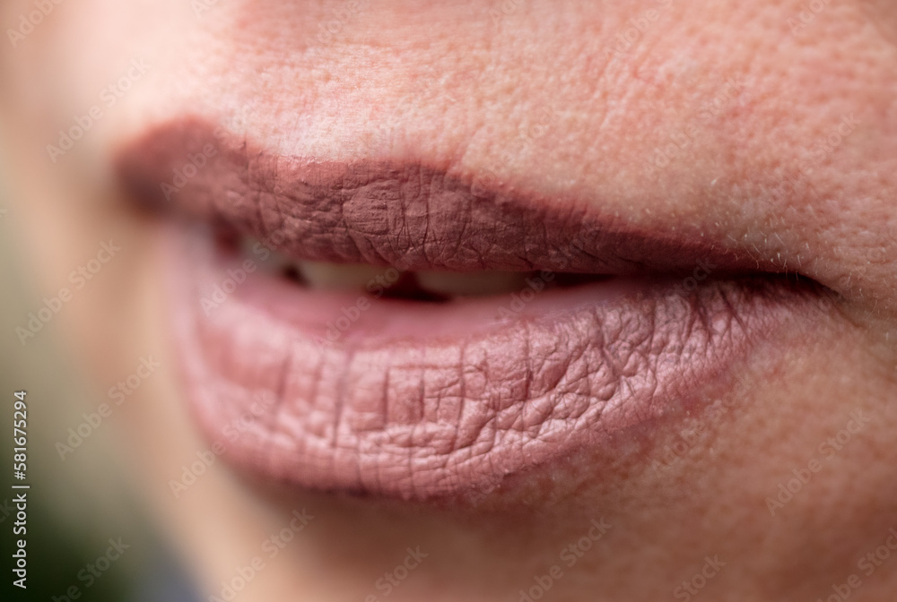 Woman's lips as a background. Macro Woman's lips as a background. Macro