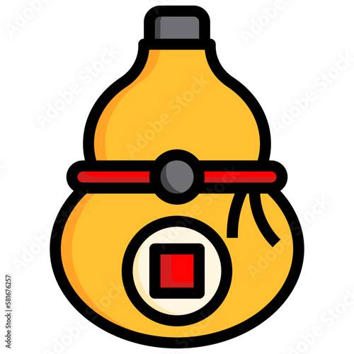 calabash flat icon,linear,outline,graphic,illustration