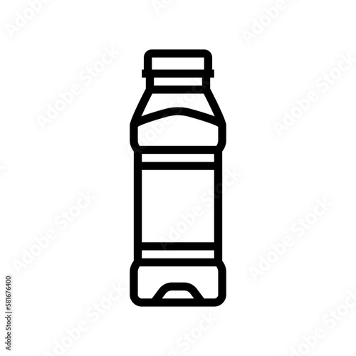 empty juice plastic bottle line icon vector illustration