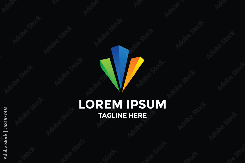 Vector logo concept for accounting or real estate company. Logo design with commercial building. Business logo idea. Vector logo concept for accounting or real estate company. Logo design with commercial building. Business logo idea.