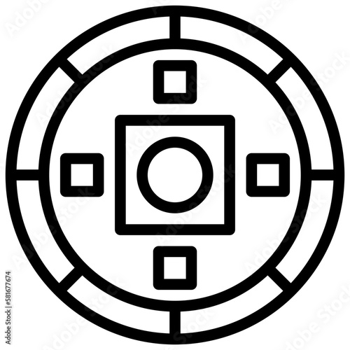 chinese coin line icon,linear,outline,graphic,illustration