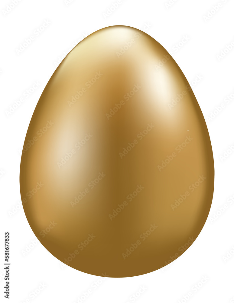 Luxury 3D gold easter egg