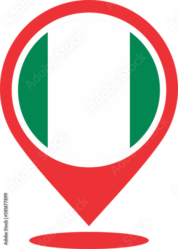 Free Download Nigeria flag pin map 2023031361 - GFXLoad