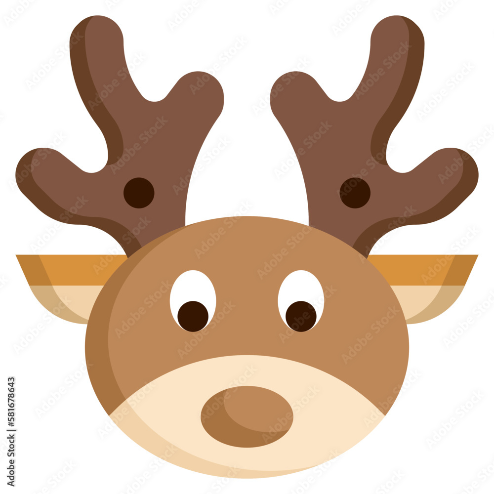 reindeer flat icon,linear,outline,graphic,illustration reindeer flat icon,linear,outline,graphic,illustration