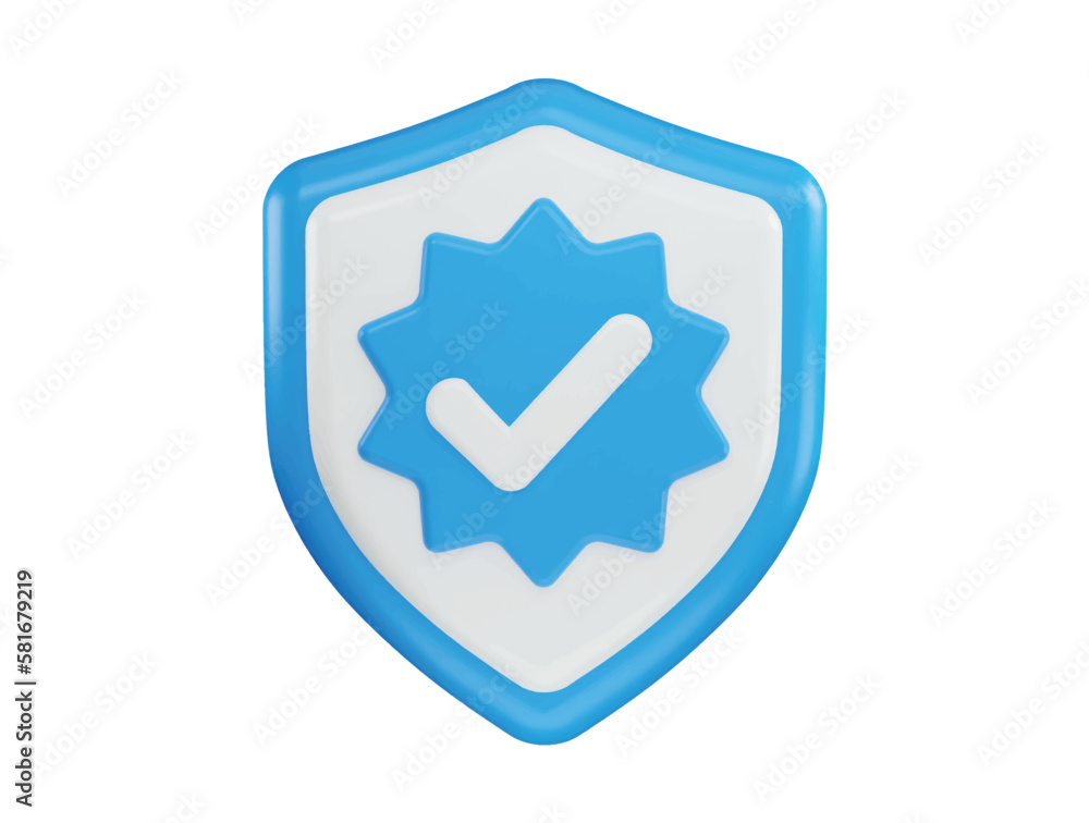 Verified icon 3d rendering vector illustration Verified icon 3d rendering vector illustration