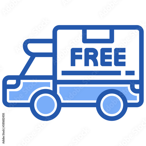 Free Delivery flat icon,linear,outline,graphic,illustration