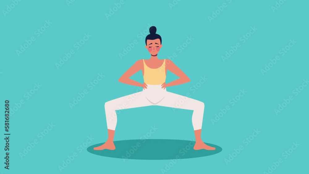 girl practicing yoga character animation girl practicing yoga character animation