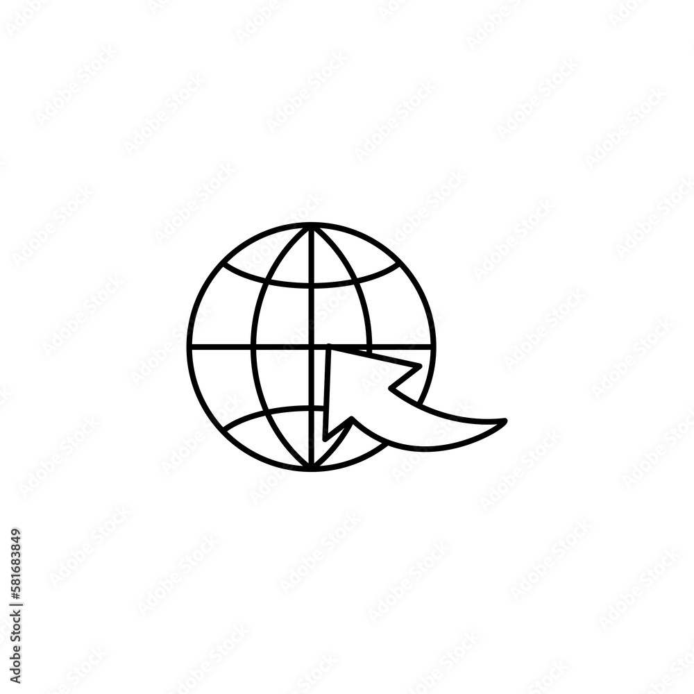 Go to web icon vector illustration Go to web icon vector illustration