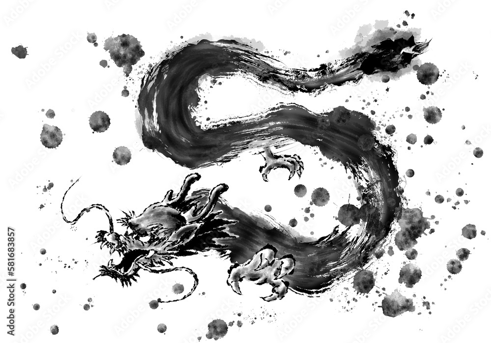 Oriental Dragon Image Illustration Hand Drawing Oriental Dragon Image Illustration Hand Drawing
