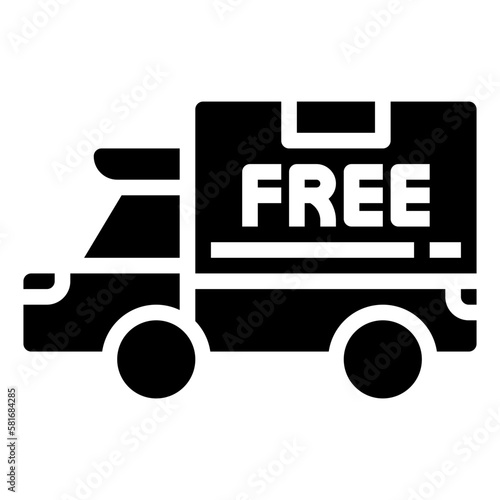 Free Delivery glyph icon,linear,outline,graphic,illustration