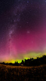 southern lights (Aurora Australis) in Wanaka, New Zealand