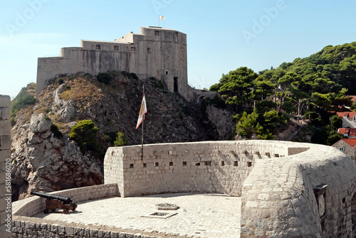 Wallpaper Mural View from the Bokar fortress battlement to Lovrijenac fortress, Dubrovnik, Croatia Torontodigital.ca