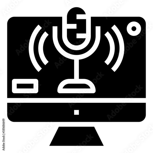 webcast glyph icon,linear,outline,graphic,illustration
